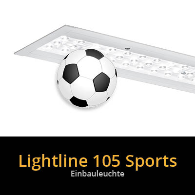 Kotzolt Lightline 105 Sports Profilleuchte Aluminium Sporthallenleuchte LED